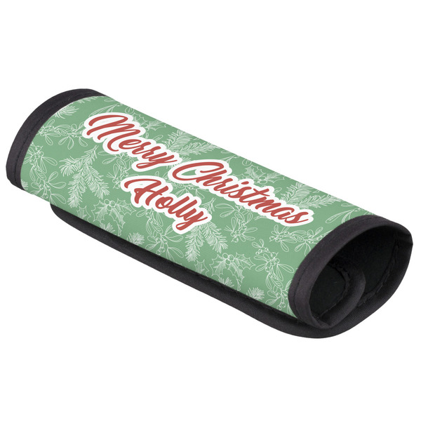 Custom Christmas Holly Luggage Handle Cover (Personalized)