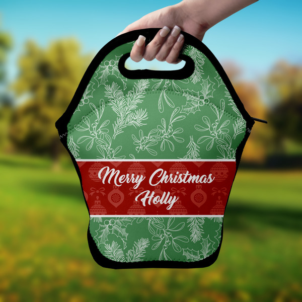 Christmas Holly Lunch Bag - Hand