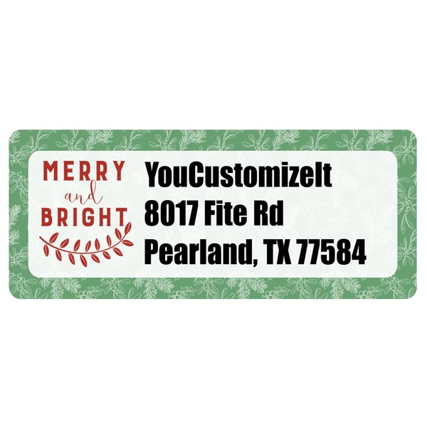 Custom Christmas Holly Return Address Labels (Personalized)