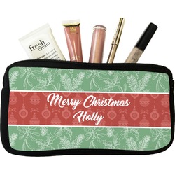 Christmas Holly Makeup / Cosmetic Bag (Personalized)
