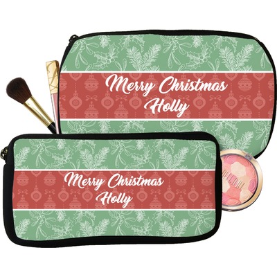 Christmas Holly Makeup / Cosmetic Bag (Personalized)