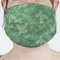 Christmas Holly Mask - Pleated (new) Front View on Girl