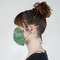 Christmas Holly Mask - Side View on Girl