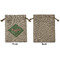 Christmas Holly Medium Burlap Gift Bag - Front Approval