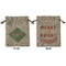 Christmas Holly Medium Burlap Gift Bag - Front & Back (Personalized)