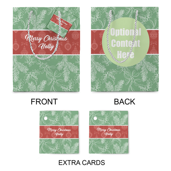 Christmas Holly Medium Gift Bag - Approval