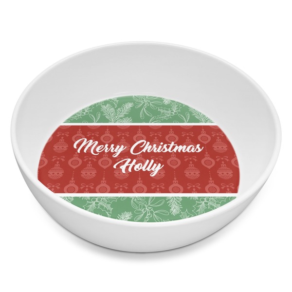 Custom Christmas Holly Melamine Bowl - 8 oz (Personalized)