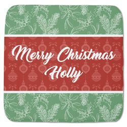 Christmas Holly Memory Foam Bath Mat - 48"x48" (Personalized)