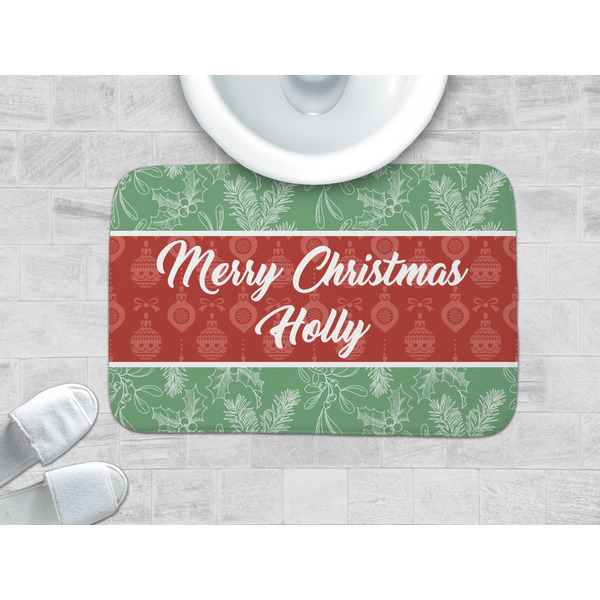 Christmas Holly Memory Foam Bath Mat - LIFESTYLE 34x21