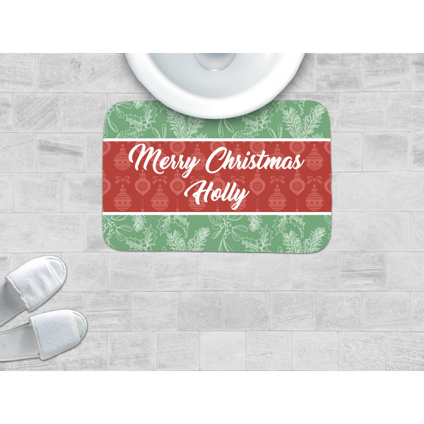 Christmas Holly Memory Foam Bath Mat - LIFESTYLE
