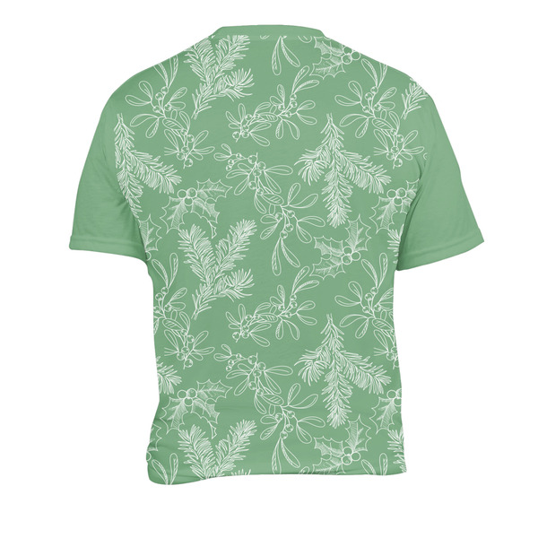 Christmas Holly Men's Crew Neck T Shirt Medium - Back