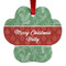 Christmas Holly Metal Paw Ornament - Front