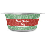 Christmas Holly Stainless Steel Dog Bowl - Small (Personalized)