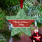 Christmas Holly Metal Star Ornament - Lifestyle