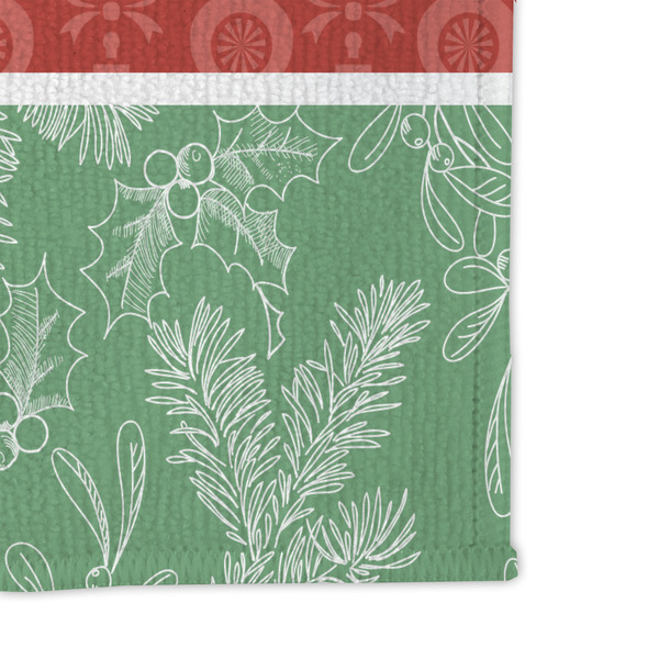 Christmas Holly Microfiber Dish Rag - DETAIL