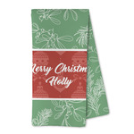 Christmas Holly Kitchen Towel - Microfiber (Personalized)