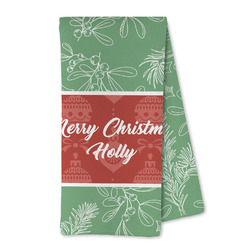 Christmas Holly Microfiber Kitchen Towel (Personalized)