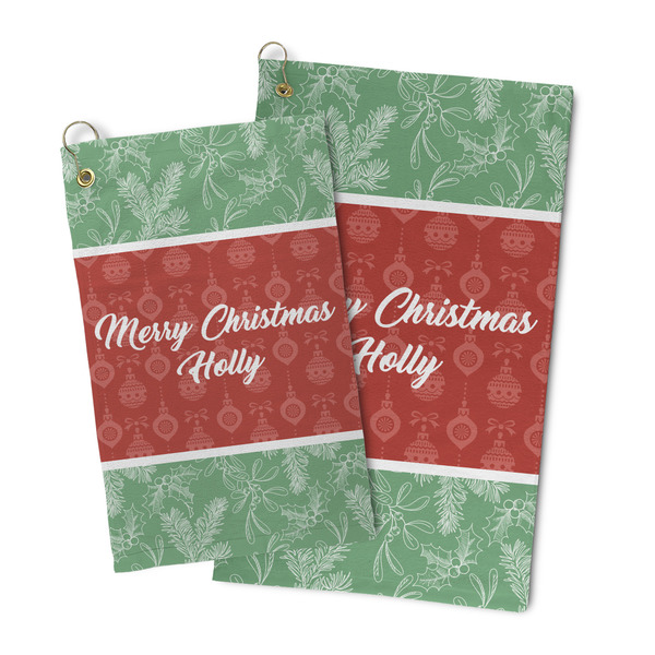Christmas Holly Microfiber Golf Towel - PARENT/MAIN