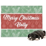 Christmas Holly Dog Blanket - Regular (Personalized)