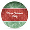 Christmas Holly Microwave Safe Plastic Plate - Composite Polymer (Personalized)