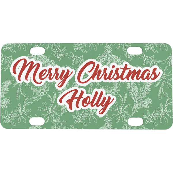 Custom Christmas Holly Mini/Bicycle License Plate (Personalized)