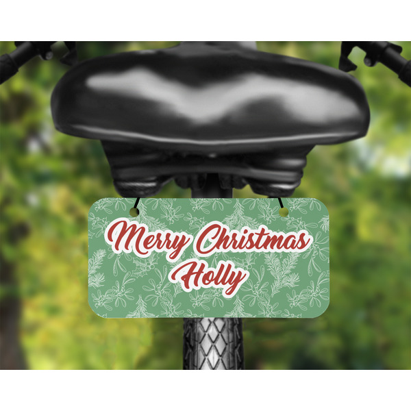 Christmas Holly Mini License Plate on Bicycle - LIFESTYLE Two holes