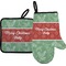 Christmas Holly Right Oven Mitt & Pot Holder Set w/ Name or Text