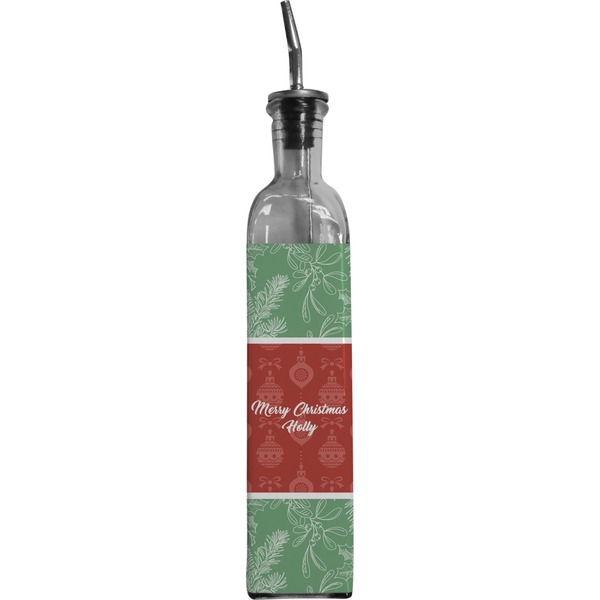 Custom Christmas Holly Oil Dispenser Bottle (Personalized)