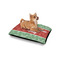 Christmas Holly Outdoor Dog Beds - Small - IN CONTEXT