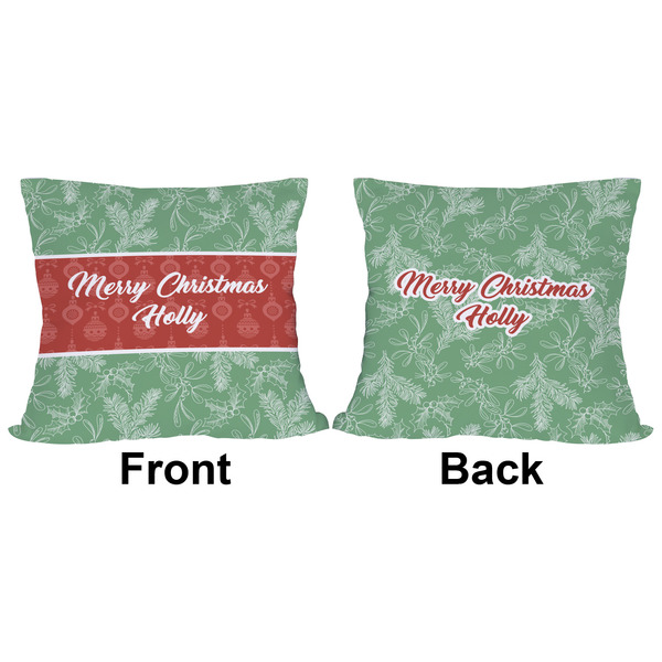 Christmas Holly Outdoor Pillow - 16x16