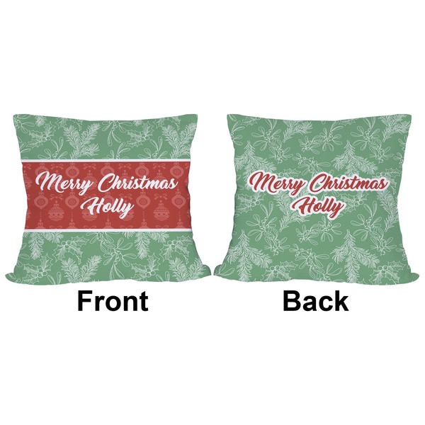 Christmas Holly Outdoor Pillow - 18x18