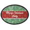 Christmas Holly Iron On Oval Patch w/ Name or Text