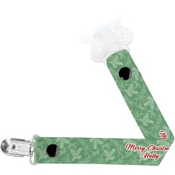 Christmas Holly Pacifier Clip (Personalized)