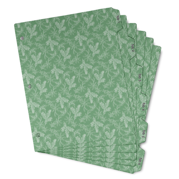 Custom Christmas Holly Binder Tab Divider - Set of 6 (Personalized)