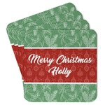 Christmas Holly Paper Coasters (Personalized)