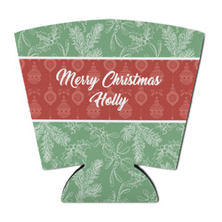 Christmas Holly Party Cup Sleeve - with Bottom (Personalized)