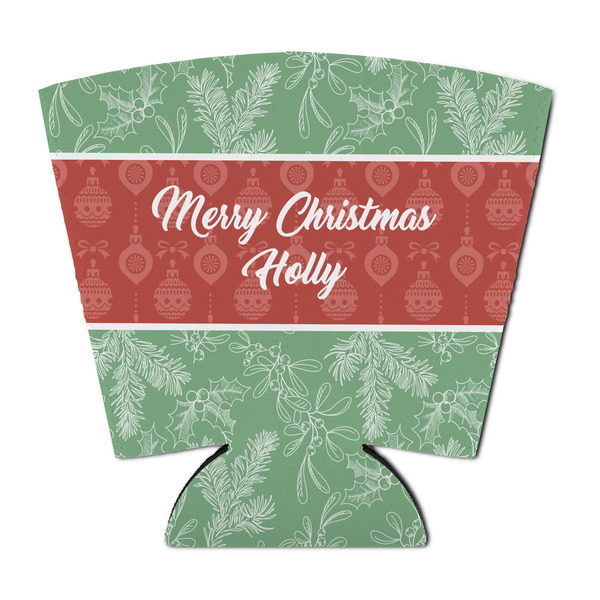 Custom Christmas Holly Party Cup Sleeve - with Bottom (Personalized)