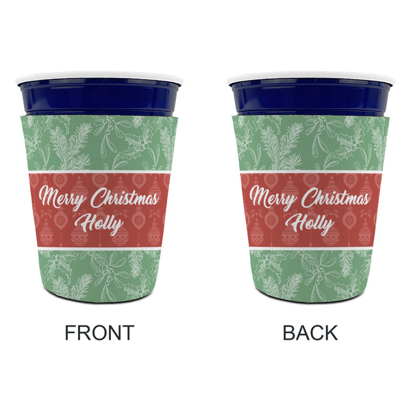 Christmas Holly Party Cup Sleeves - without bottom - Approval