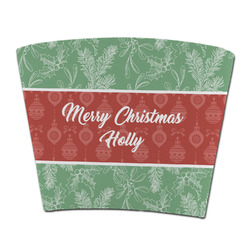Christmas Holly Party Cup Sleeve - without bottom (Personalized)