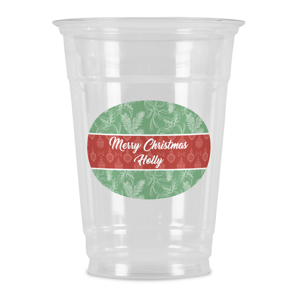 Custom Christmas Holly Party Cups - 16oz (Personalized)
