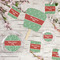 Christmas Holly Party Supplies Combination Image - All items - Plates, Coasters, Fans