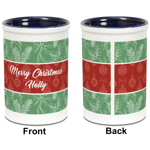 Christmas Holly Pencil Holder - Blue - approval