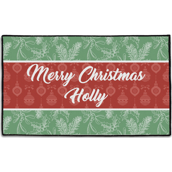 Custom Christmas Holly Door Mat - 60"x36" (Personalized)