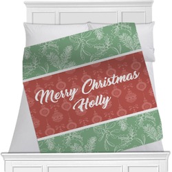 Christmas Holly Minky Blanket (Personalized)