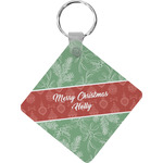 Christmas Holly Diamond Plastic Keychain w/ Name or Text