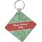 Christmas Holly Diamond Plastic Keychain w/ Name or Text