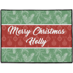 Christmas Holly Door Mat - 24"x18" (Personalized)