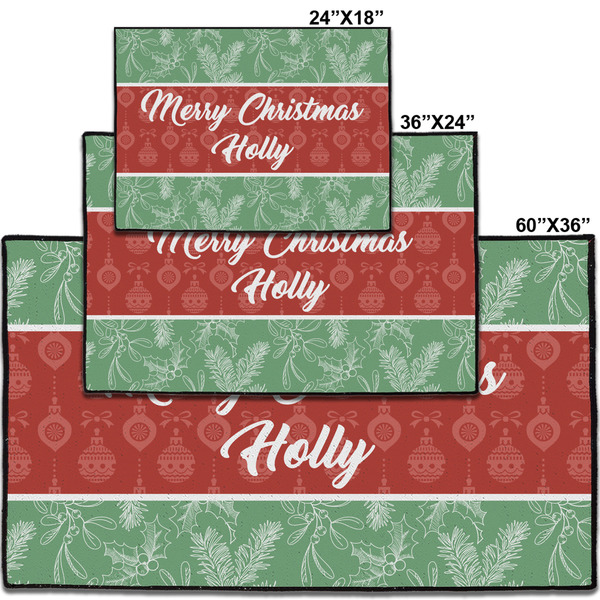 Christmas Holly Personalized Door Mat - Group Parent IMF