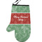 Christmas Holly Personalized Oven Mitt - Left