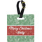 Christmas Holly Personalized Square Luggage Tag